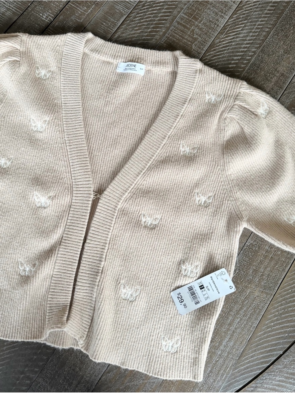 2 FOR $15 | NWT Ardene 2-Piece Butterfly Cardigan & Crop Top Set – Small